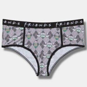 Torrid - Friends Central Perk Mid Rise Cotton Cheeky Panty in Black & Grey​​​​